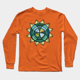 Ukrainian sunflower. Graphic arts. Abstract art Long Sleeve T-Shirt